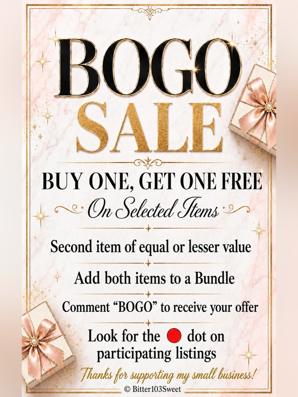 🔥BOGO SALE ~ BUY 1 ~ GET 1 FREE 🔥 ON RED DOT 🔴 ITEMS